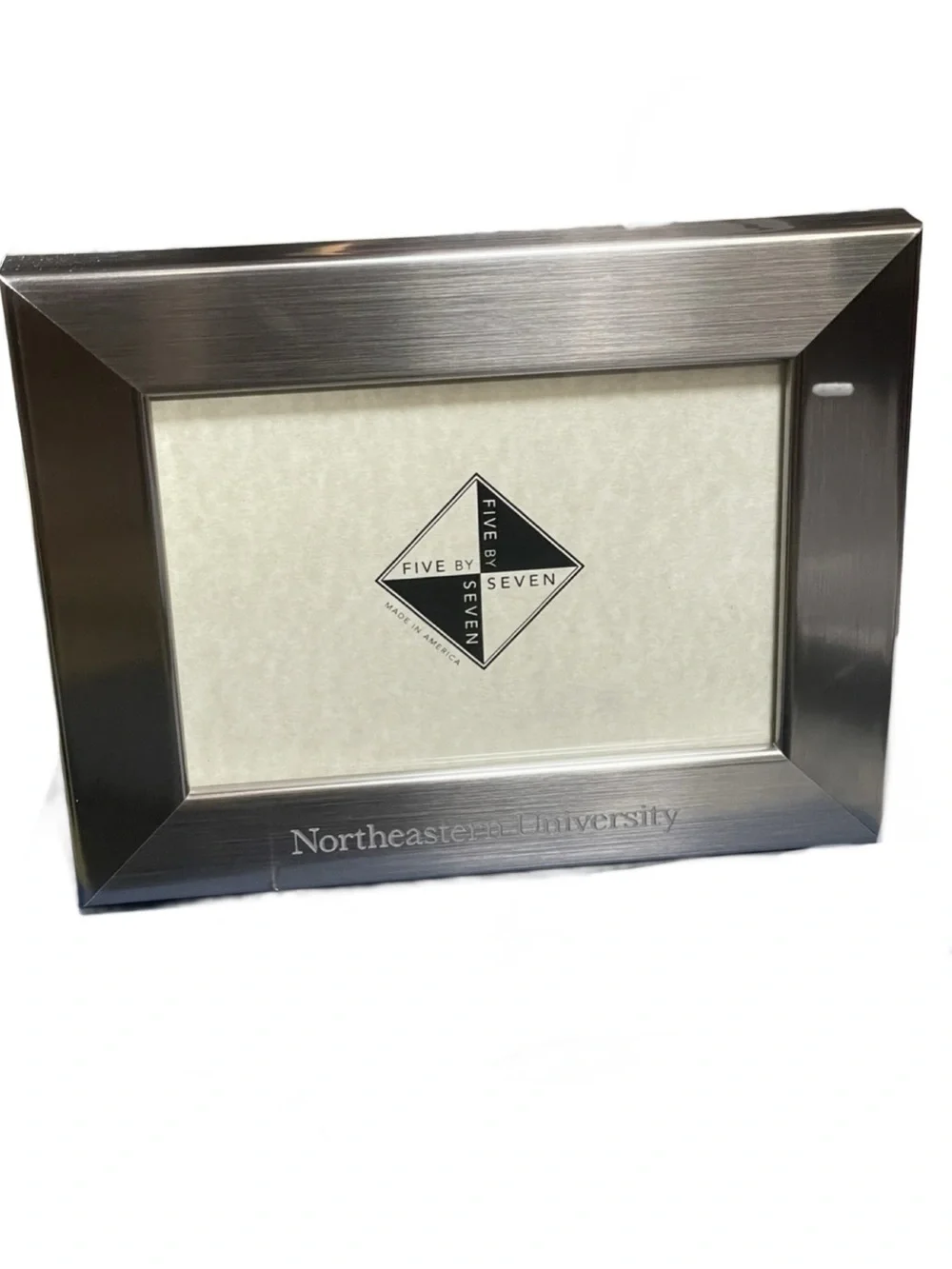 Northeastern University Brushed Metal Commemorative Free Standing Picture Frame